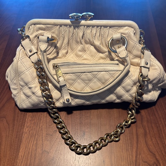 Marc Jacobs Stam Cream Leather Satchel - Picture 2 of 16